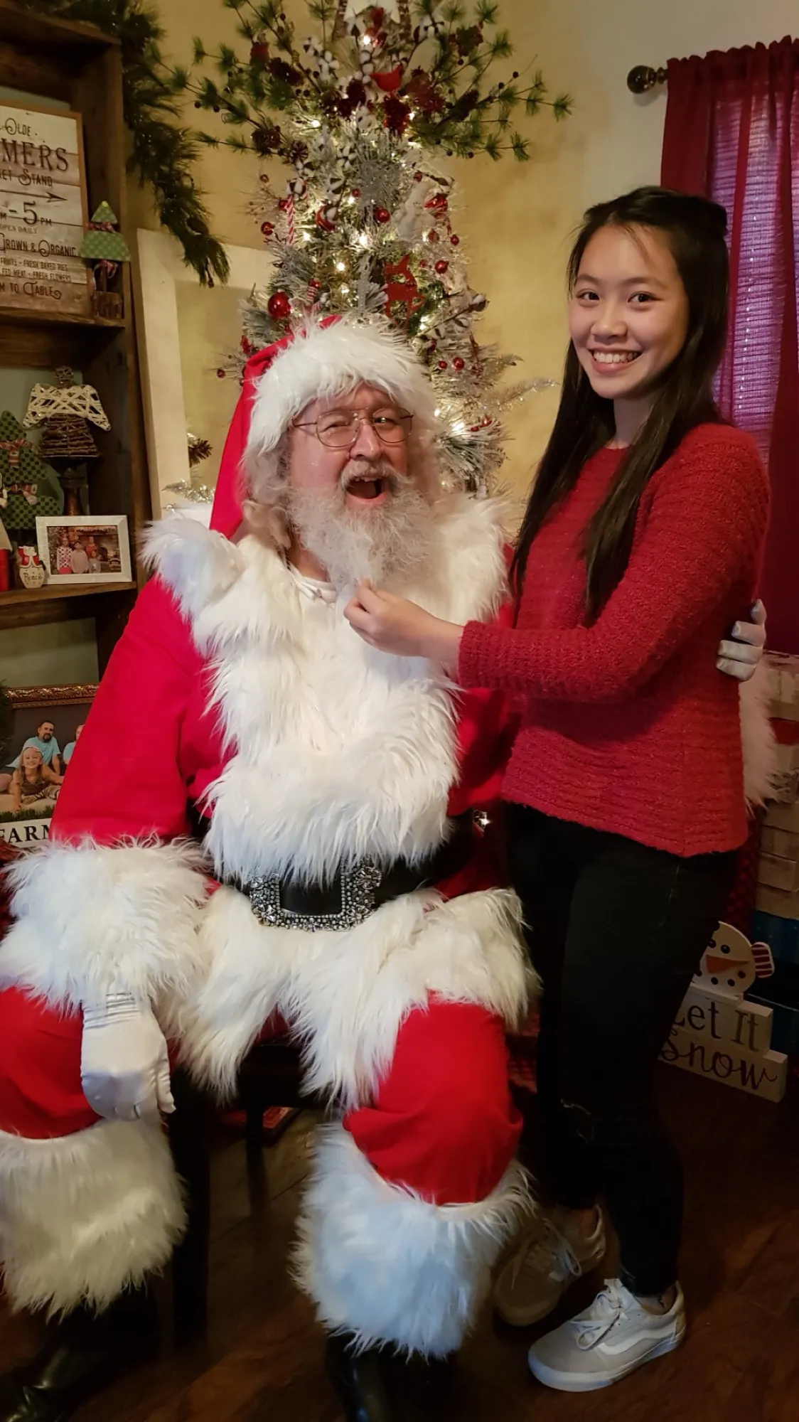 Christmas with Santa at the host family